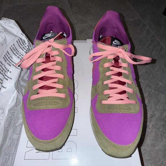 Nike Internationalist Mens Sneakers Purple Gray ID By You “Clarice” Size 12 IOB - Picture 1 of 10